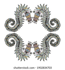 Marco floral decorativo. Ilustración del vector