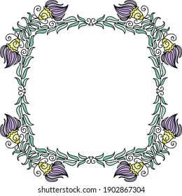 Marco floral decorativo. Ilustración del vector