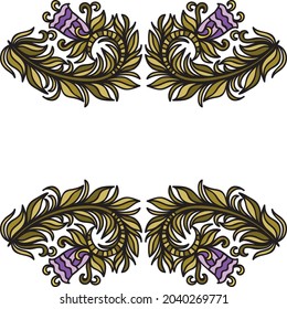 Marco floral decorativo. Ilustración del vector