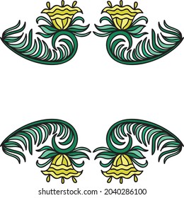 Dekorativer Blumenrahmen. Vektorgrafik
