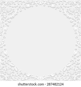 Decorative floral frame. Vector illustration.
