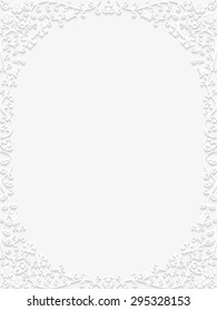 Decorative floral frame. Vector illustration. 