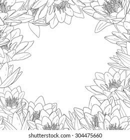 Decorative floral frame, vector illustration