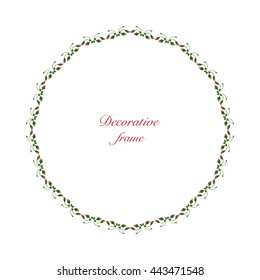 Decorative Floral Frame Vector pattern. universal card for Invitation, Birthday party and photos frame.