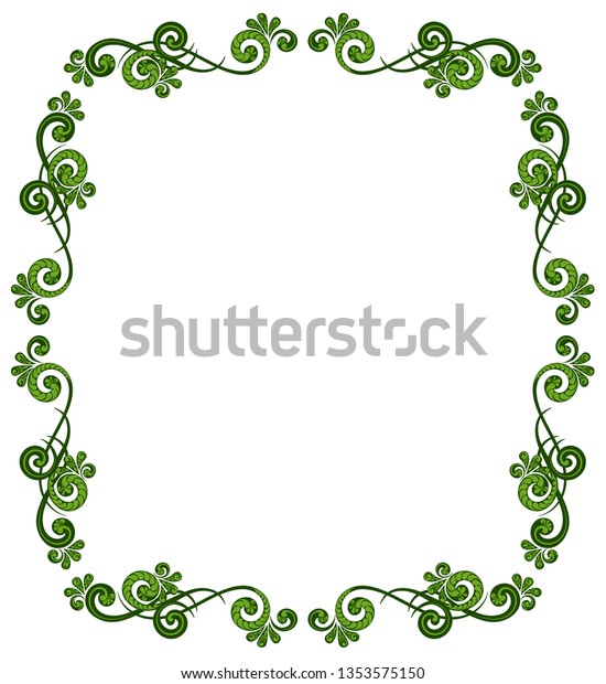 Decorative floral frame\
in vintage style. Template for greeting cards, diplomas,\
certificates and\
menu.
