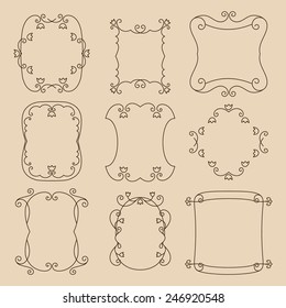 Decorative floral frames
