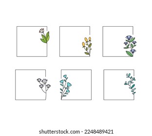 decorative floral frames set illustration