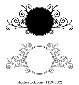 Decorative Floral frames. Vector illustration