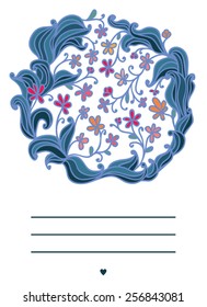 decorative floral greeting card