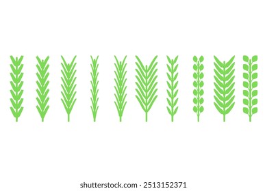 Decorative floral icon set. Nature design
