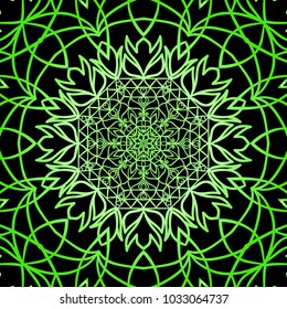 decorative floral lace ornament.Vector. texture for design, wallpaper, invitation card. Green, black color