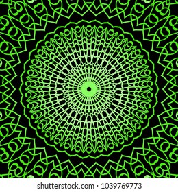 decorative floral lace ornament.Vector. texture for design, wallpaper, invitation card. Green, black color