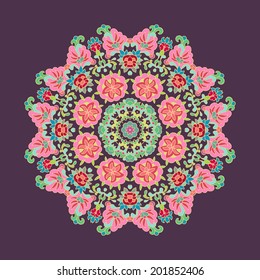 Decorative floral laced rosette