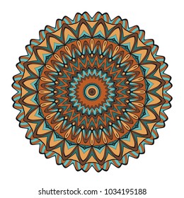 Decorative floral mandala. vector illustration. Tribal Ethnic Arabic, Indian, motif. for interior design, wallpaper, invitation