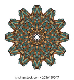 Decorative floral mandala. vector illustration. Tribal Ethnic Arabic, Indian, motif. for interior design, wallpaper, invitation