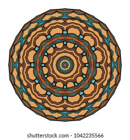 Decorative floral mandala. vector illustration. Tribal Ethnic Arabic, Indian, motif. for interior design, wallpaper, invitation
