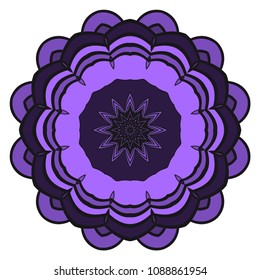 Decorative floral mandala. vector illustration. Tribal Ethnic Arabic, Indian, motif. for fashion print design, wallpaper, invitation