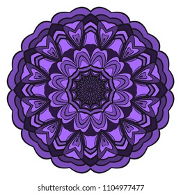Decorative floral mandala. vector illustration. Tribal Ethnic Arabic, Indian, motif. for fashion print design, wallpaper, invitation