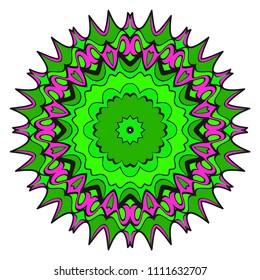 Decorative floral mandala. vector illustration. Tribal Ethnic Arabic, Indian, motif. for fashion print design, wallpaper, magic invitation