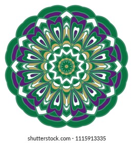 Decorative floral mandala. vector illustration. Tribal Ethnic Arabic, Indian, motif. for fashion print design, wallpaper, invitation
