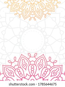 decorative floral mandala with white background vector illustration design