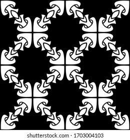 Decorative floral monohrome seamless pattern in ornamental style. Vector damask illustration for any design