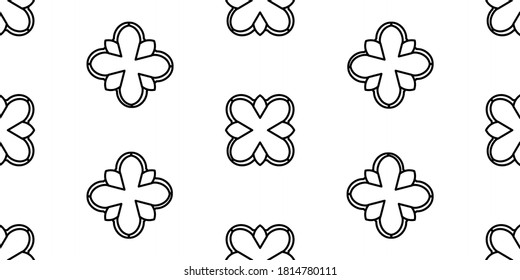 Decorative floral monohrome seamless pattern in ornamental damask modern style. Vector elegant tile surface design. Black ornate on color background