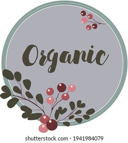 Decorative floral organic vector logo