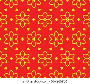 decorative floral ornament. modern pattern. seamless vector illustration. for interior design, textile, wallpaper, decor, fabric