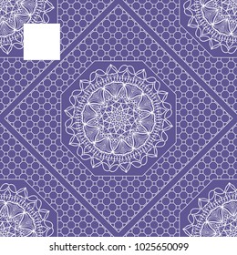 Decorative floral ornament. seamless pattern. Purple color. vector illustration. idea for design prints for neck scarves, carpets, bandanas. for interior design, wallpaper
