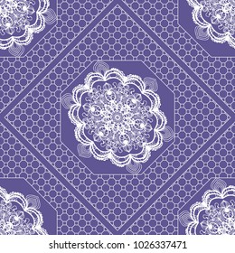 Decorative floral ornament. seamless pattern. Purple color. vector illustration. idea for design prints for neck scarves, carpets, bandanas. for interior design, wallpaper