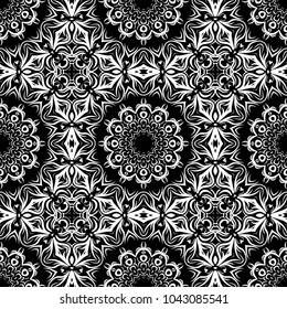 Decorative floral ornament. seamless pattern. vector illustration. Tribal Ethnic Arabic, Indian, motif. for interior design, wallpaper
