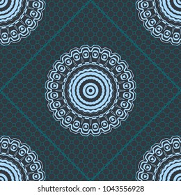 Decorative floral ornament. seamless pattern. vector illustration. for design prints for neck scarves, carpets, bandanas. for interior design, wallpaper
