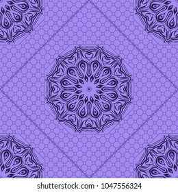 Decorative floral ornament. seamless pattern. vector illustration. for design prints for neck scarves, carpets, bandanas. for interior design, wallpaper