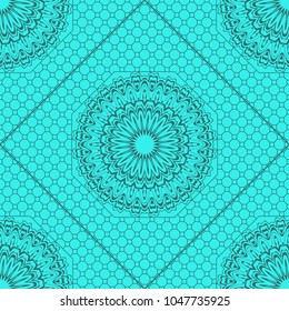 Decorative floral ornament. seamless pattern. vector illustration. Arabic, Indian, motif. for interior design, wallpaper, invitation