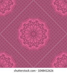 Decorative floral ornament. seamless pattern. vector illustration. for design prints for neck scarves, carpets, bandanas. for interior design, wallpaper