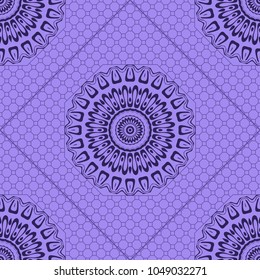 Decorative floral ornament. seamless pattern. vector illustration. for design prints for neck scarves, carpets, bandanas. for interior design, wallpaper
