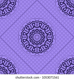 Decorative floral ornament. seamless pattern. vector illustration. for design prints for neck scarves, carpets, bandanas. for interior design, wallpaper