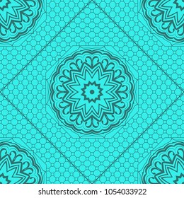 Decorative floral ornament. seamless pattern. vector illustration. for design prints for neck scarves, carpets, bandanas. for interior design, wallpaper