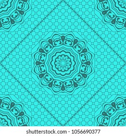 Decorative floral ornament. seamless pattern. vector illustration. for design prints for neck scarves, carpets, bandanas. for interior design, wallpaper