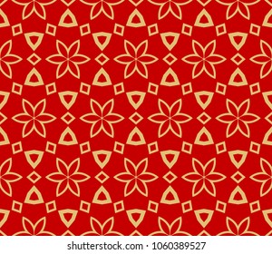 Decorative floral ornament. seamless pattern. vector illustration. Tribal Ethnic Arabic, Indian, motif. for interior design, wallpaper, decor ornament.