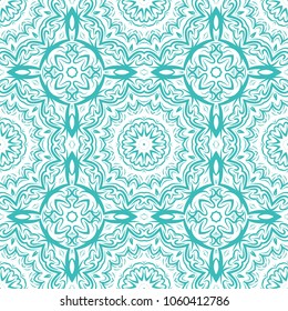Decorative floral ornament. seamless pattern. vector illustration. Tribal Ethnic Arabic, Indian, motif. for interior design, wallpaper
