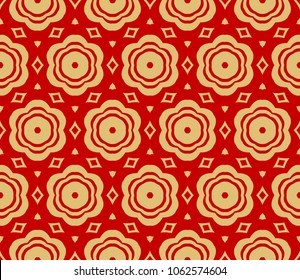 Decorative floral ornament. seamless pattern. vector illustration. Tribal Ethnic Arabic, Indian, motif. for interior design, wallpaper, decor ornament.