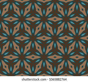 Decorative floral ornament. seamless pattern. vector illustration. Tribal Ethnic Arabic, Indian, motif. for interior design, color wallpaper.