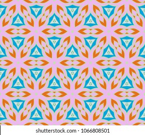 Decorative floral ornament. seamless pattern. vector illustration. Tribal Ethnic Arabic, Indian, motif. for interior design, color wallpaper.