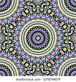 Decorative floral ornament. seamless pattern. vector illustration. Tribal Ethnic Arabic, Indian, motif. for interior design, wallpaper.