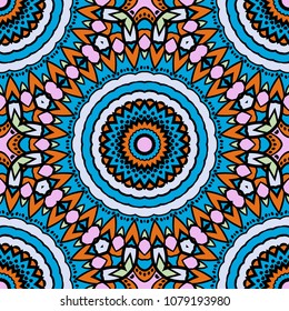 Decorative floral ornament. seamless pattern. vector illustration. Tribal Ethnic Arabic, Indian, motif. for interior design, wallpaper.