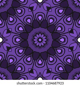Decorative floral ornament. seamless pattern. vector illustration. Tribal Ethnic Arabic, Indian, motif. for interior design, wallpaper.