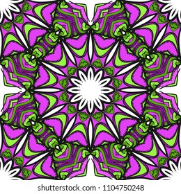 Decorative floral ornament. seamless pattern. vector illustration. Tribal Ethnic Arabic, Indian, motif. for interior design, wallpaper.