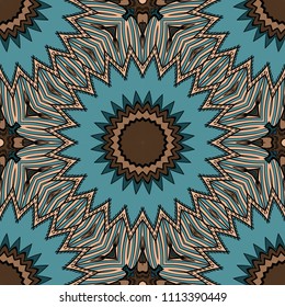 Decorative floral ornament. seamless pattern. vector illustration. Tribal Ethnic Arabic, Indian, motif. for interior design, wallpaper.